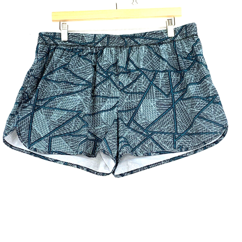 Champion Shorts Womens XLarge‎ Blue Green Elastic Waistband Brief Drawstring